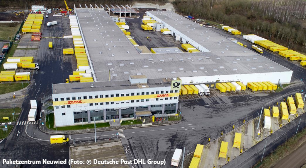 Luftbild von DHL in Neuwied